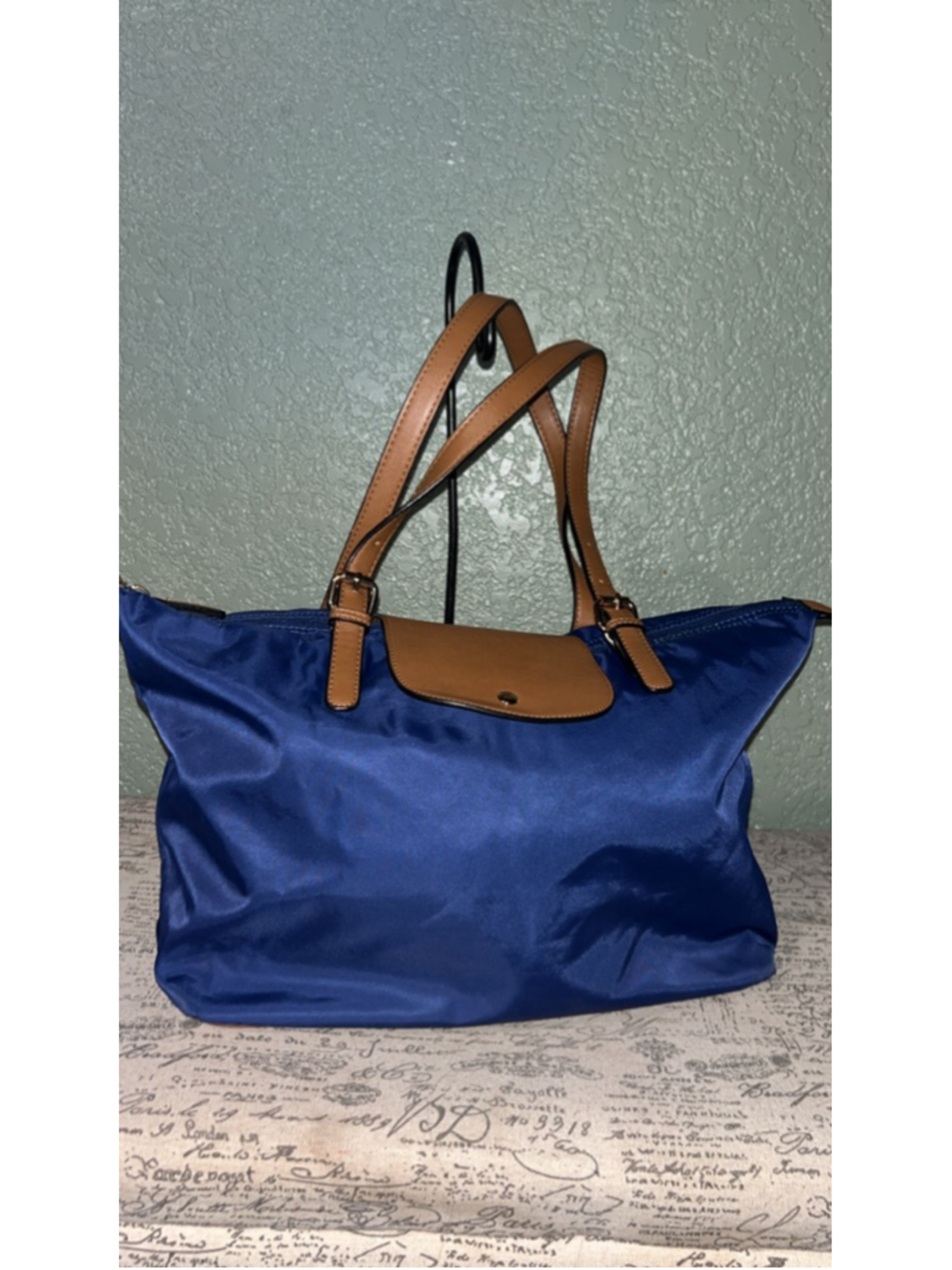 Women's Kate & Alex Blue & Brown Tote Bag One Size
